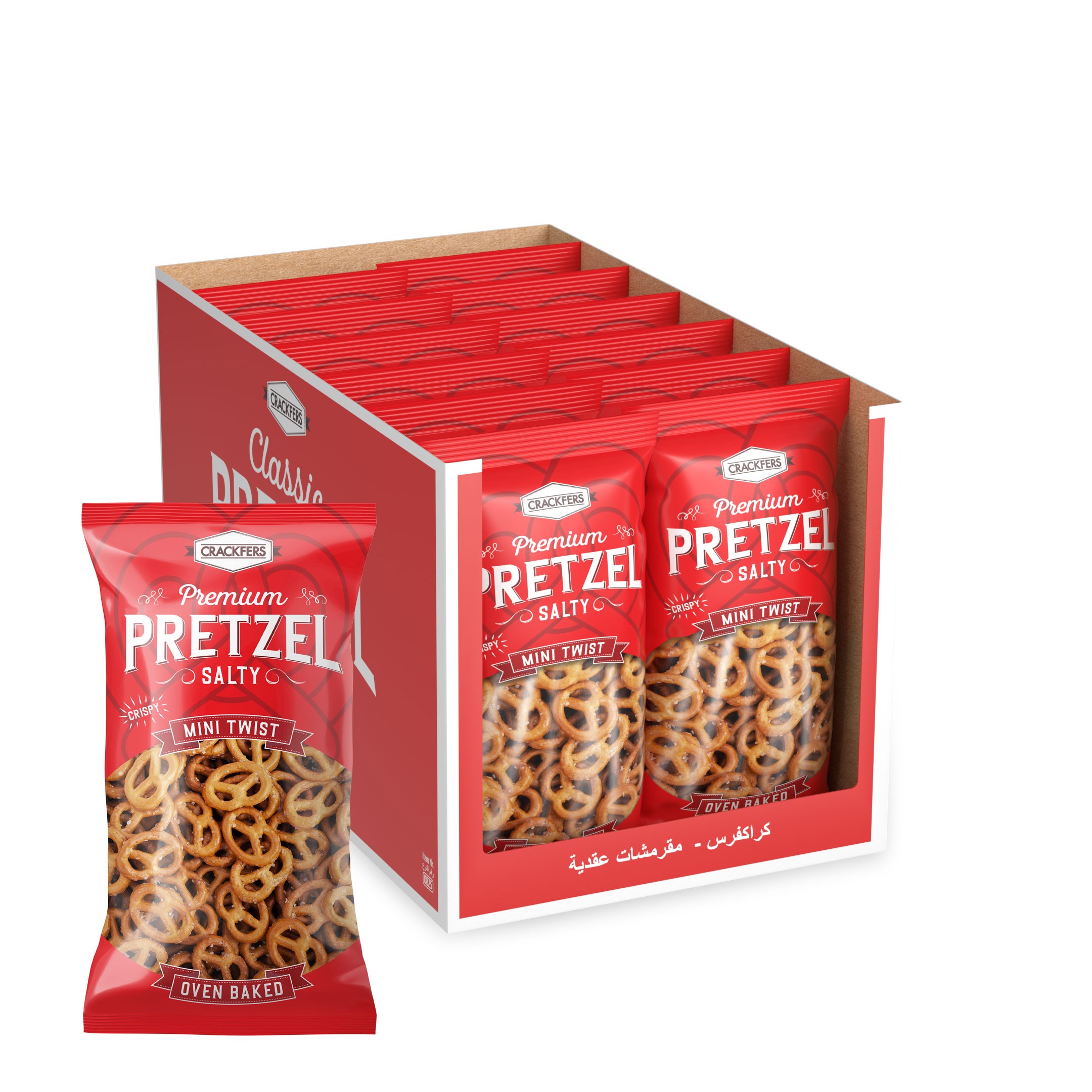 Crackfers Pretzel Maxi Boy Kraker 300 gr x 12 Adet