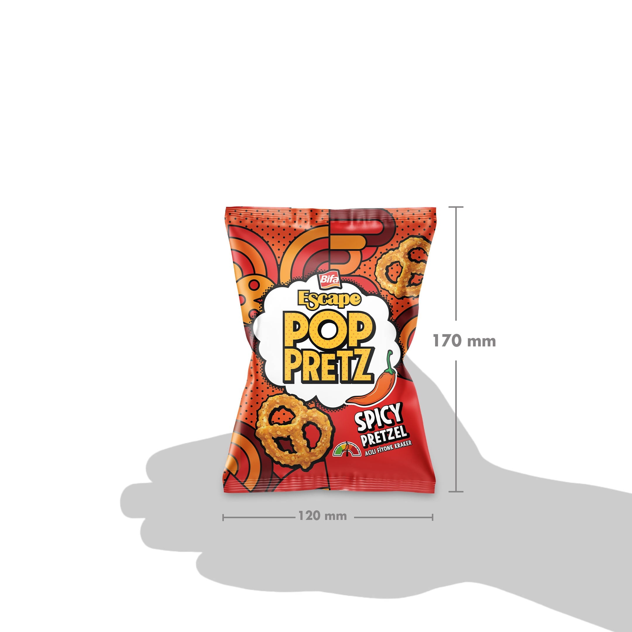 Poppretz Acılı Pretzel Kraker Acılı 50 gr x 6 Adet
