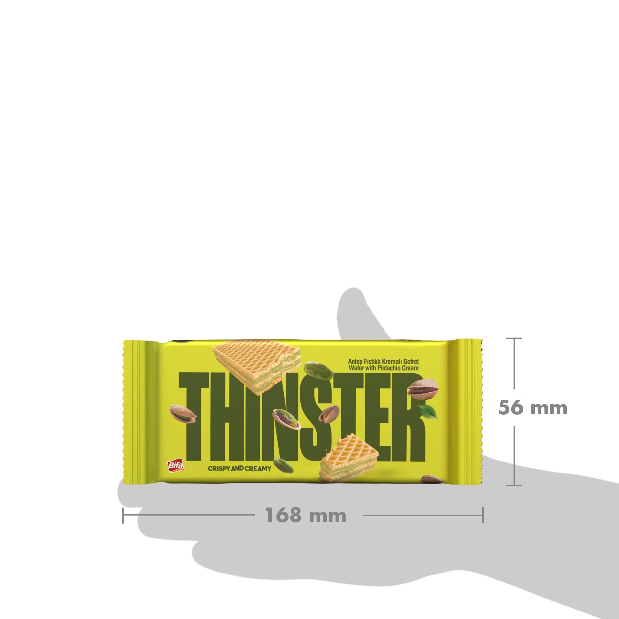 Thinster Antep Fıstıklı Kremalı Gofret 55 gr x 24 adet