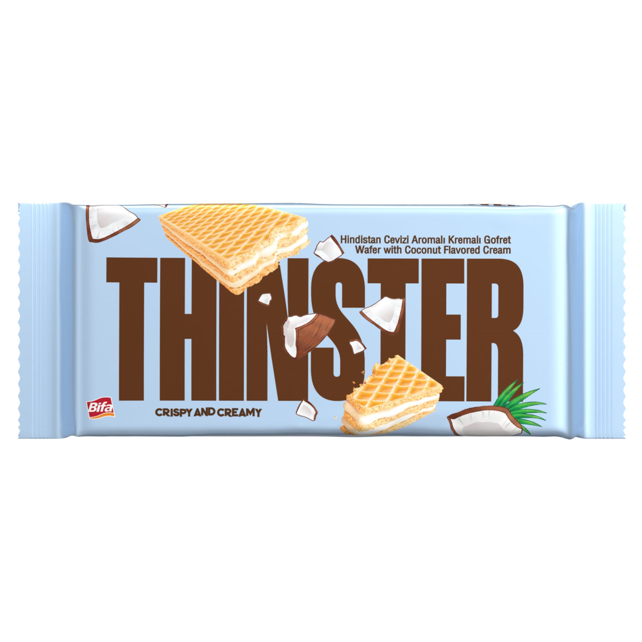Thinster Hindistan Cevizli Kremalı Gofret 55 gr x 24 adet