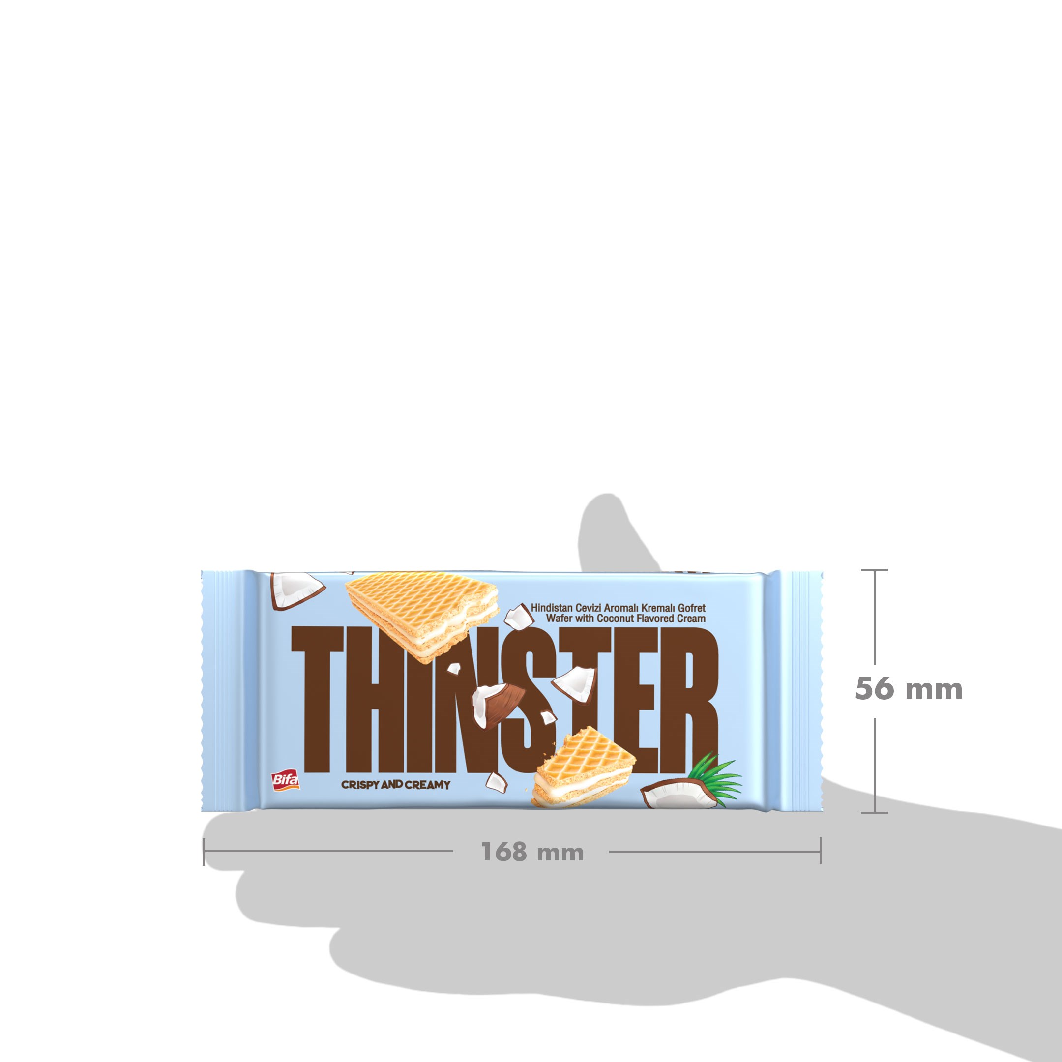 Thinster Hindistan Cevizli Kremalı Gofret 55 gr x 24 adet