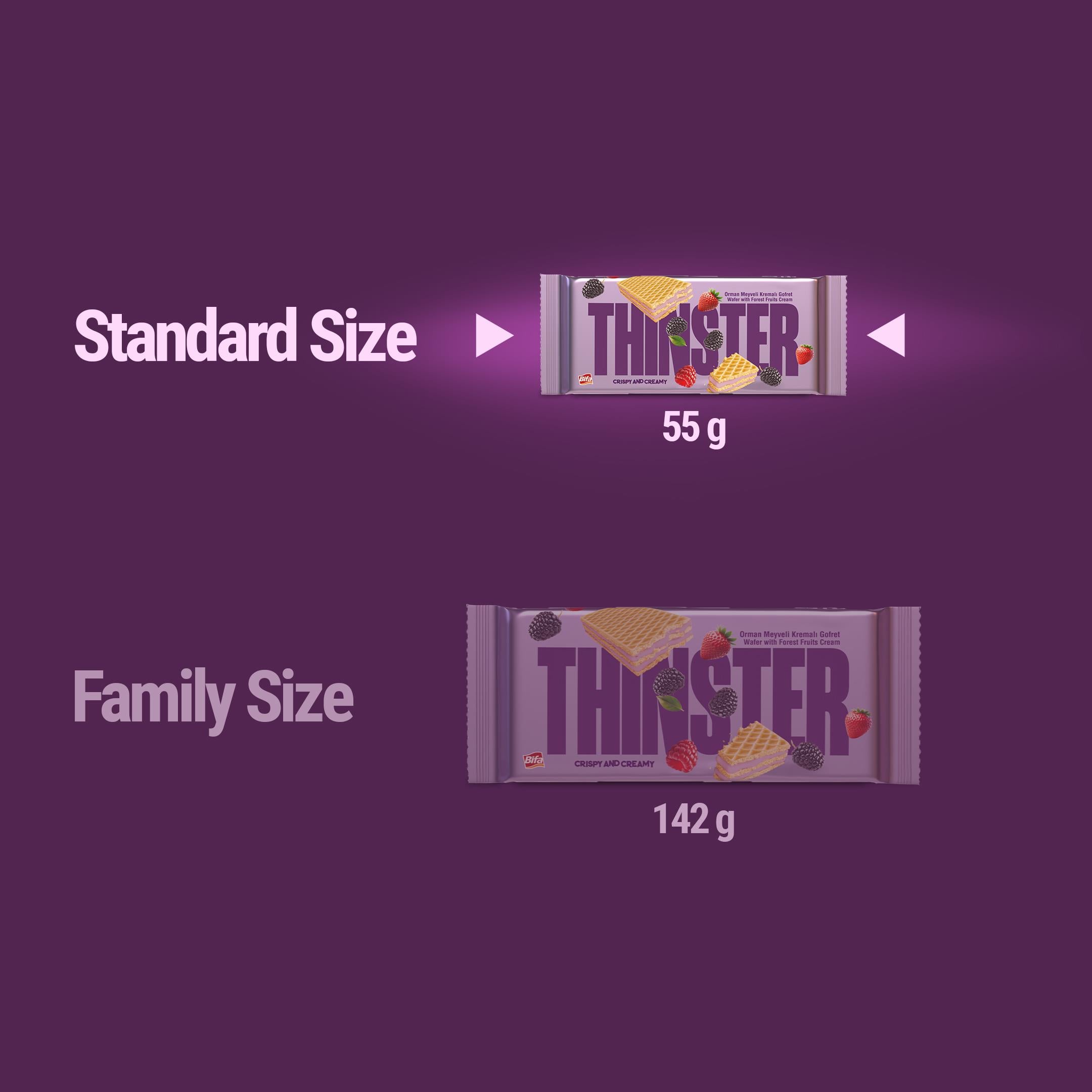 Thinster Orman Meyveli Kremalı Gofret 55 gr x 24 adet