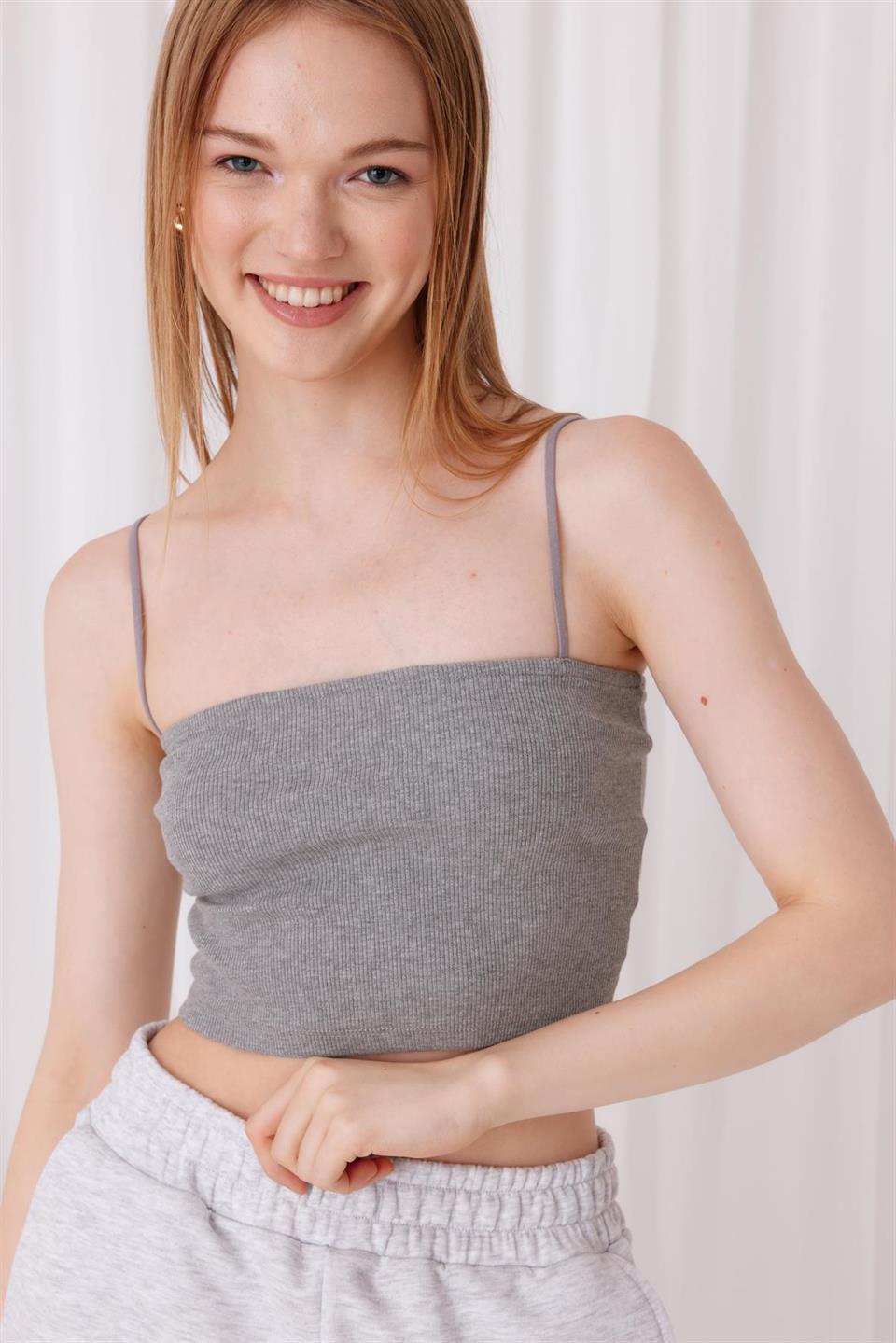 Askılı Crop Atlet Büstiyer