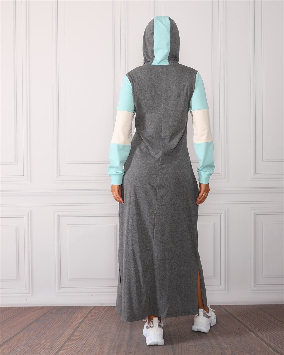 09924371 - Bayan Garnili Kapüşonlu Elbise -westbound