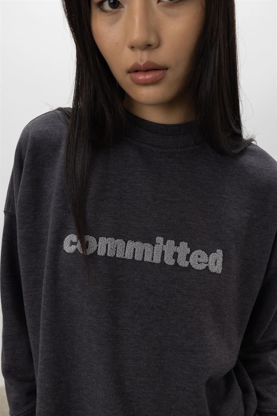 Committed Nakış İşlemeli Sweatshirt
