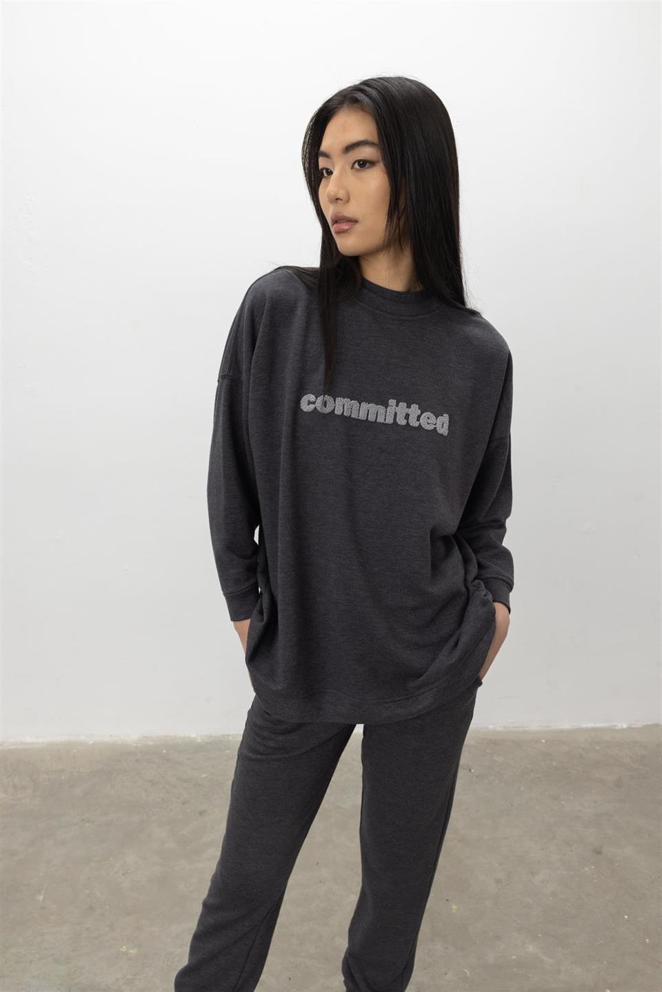 Committed Nakış İşlemeli Sweatshirt