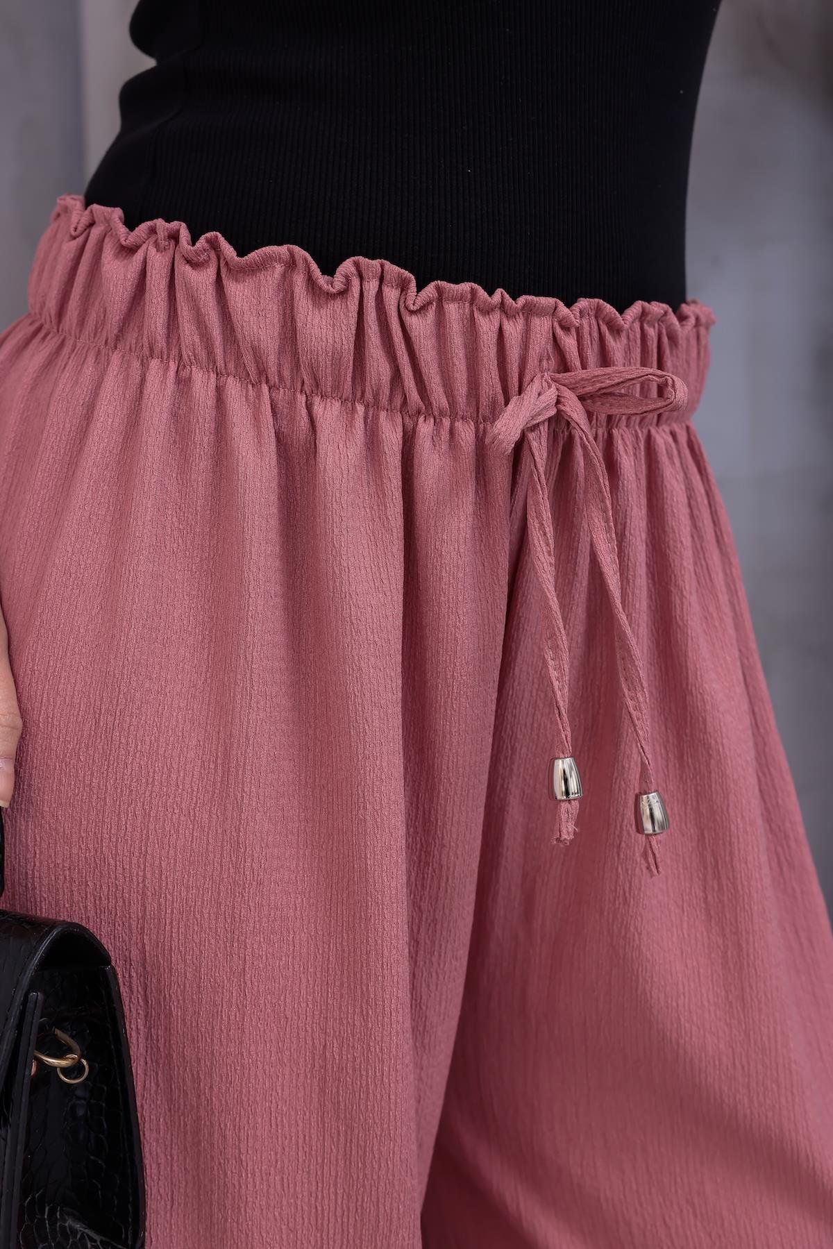 MLT-Pant-03 - Kadın Bol Paça Yazlık Plaj Model Pantolon -westbound