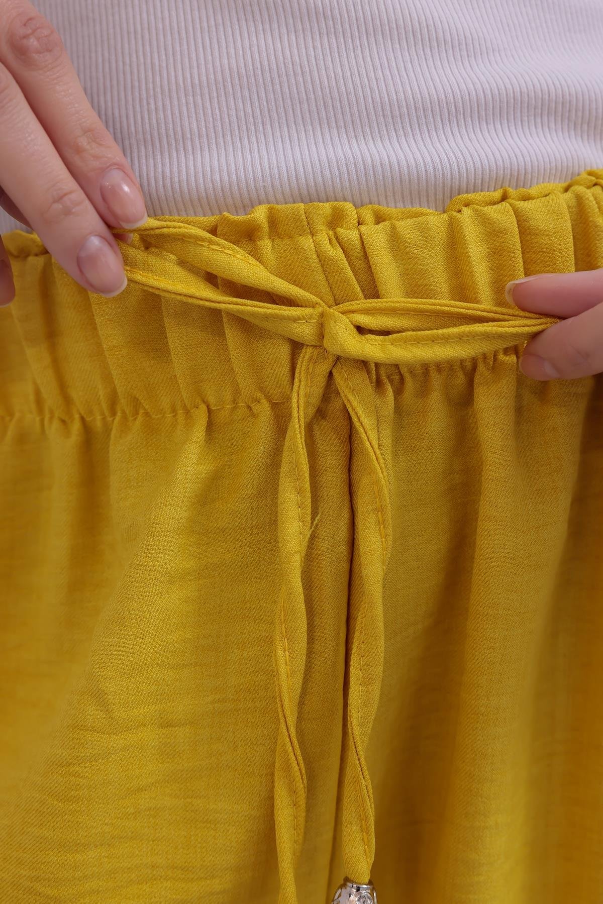 MLT-Pant-03 - Kadın Bol Paça Yazlık Plaj Model Pantolon -westbound