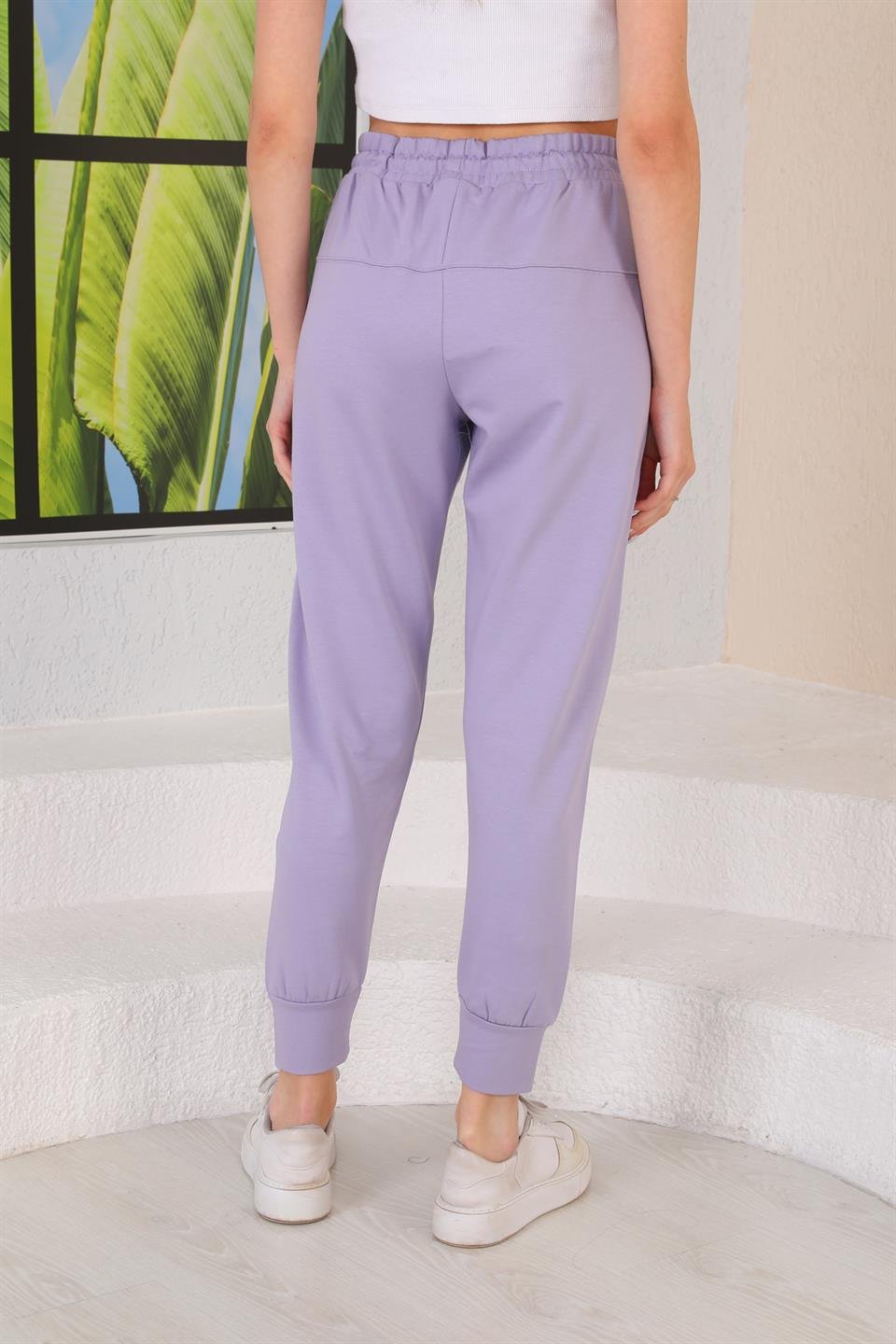 SS-1007 - Kadın Günlük Jogger  Eşofman Altı Lila -westbound