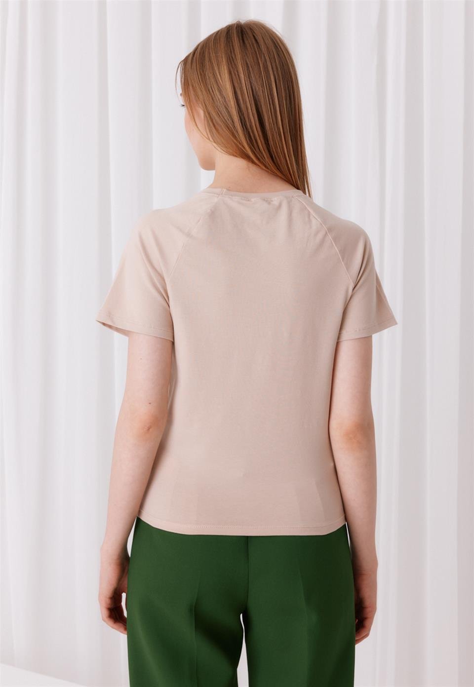 TG076 - Kadın Tacos Baskılı Kısa Kollu T-Shirt -TUBİA