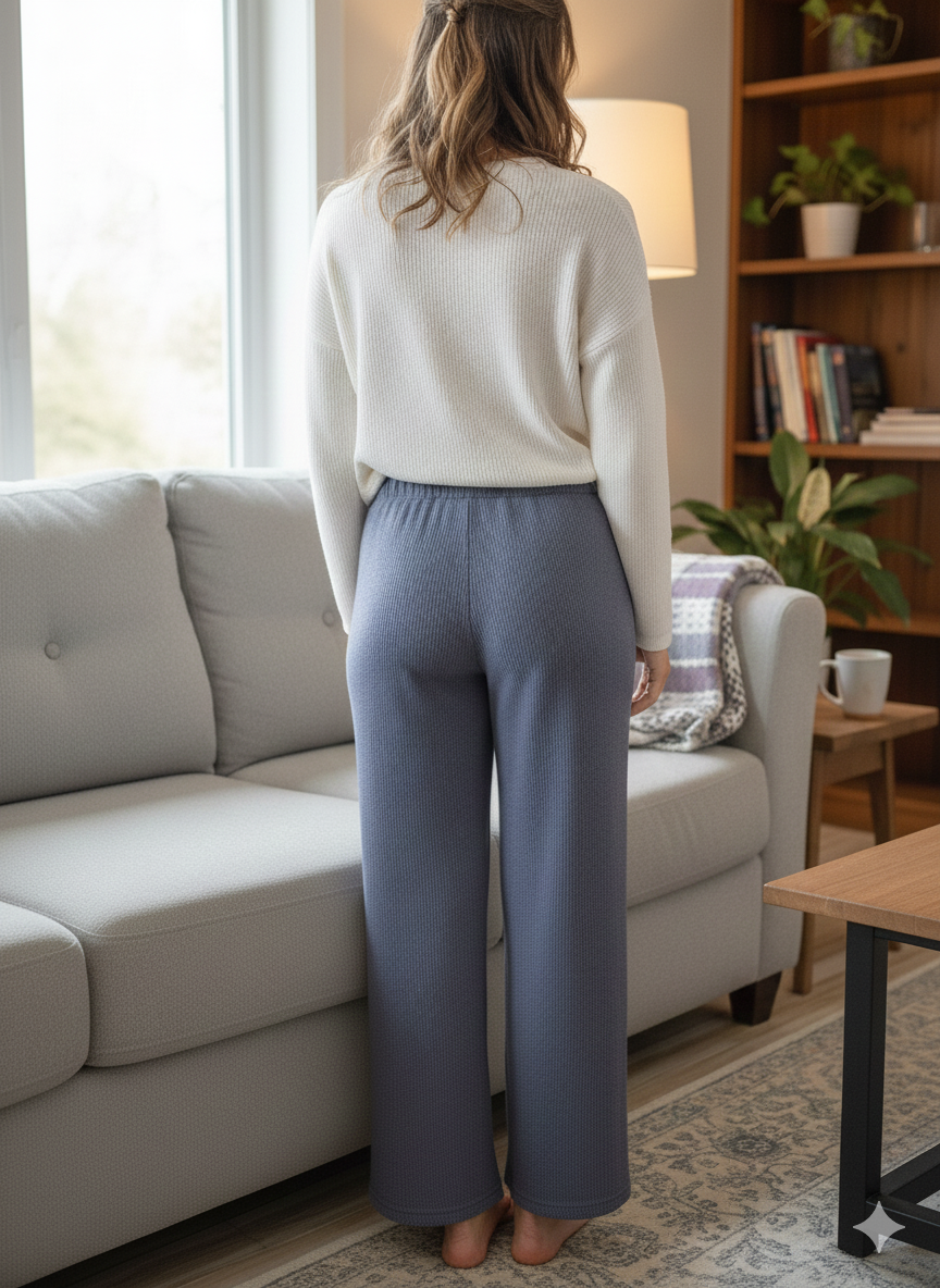 MLT-Pant-02 - Kadın Yazlık Örme Cepli Pantolon Eşofman Altı Model GRİ -westbound