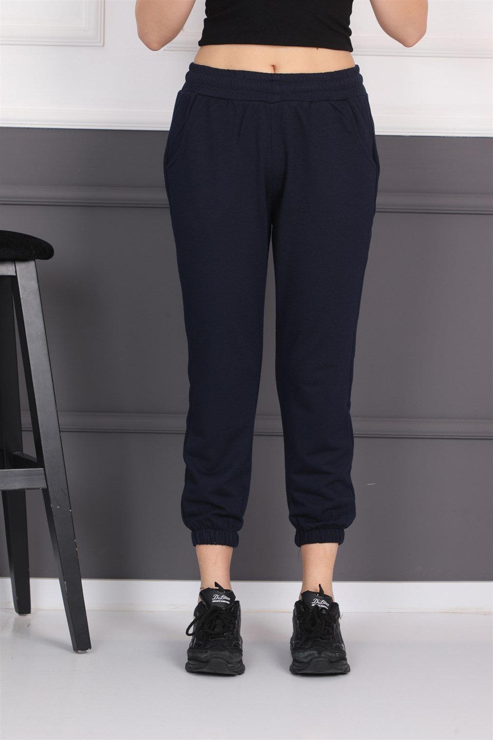 5123480251 - Lacivert Jogger Lastikli Paça Lacivert Kadın Eşofman Altı Pantolon -westbound