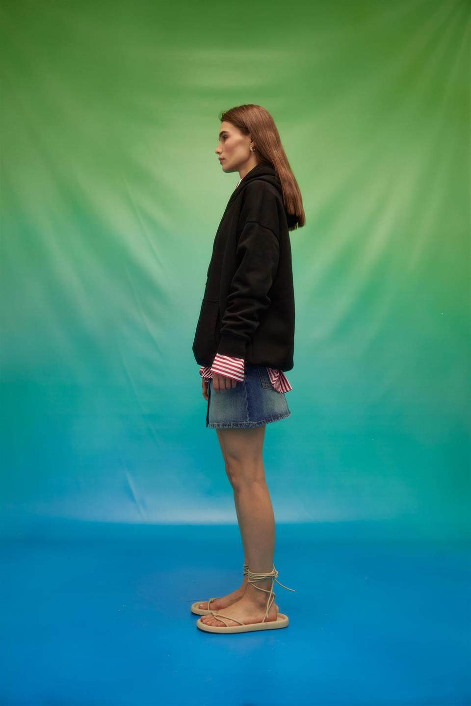 Oversize Kapüşonlu Sweatshirt