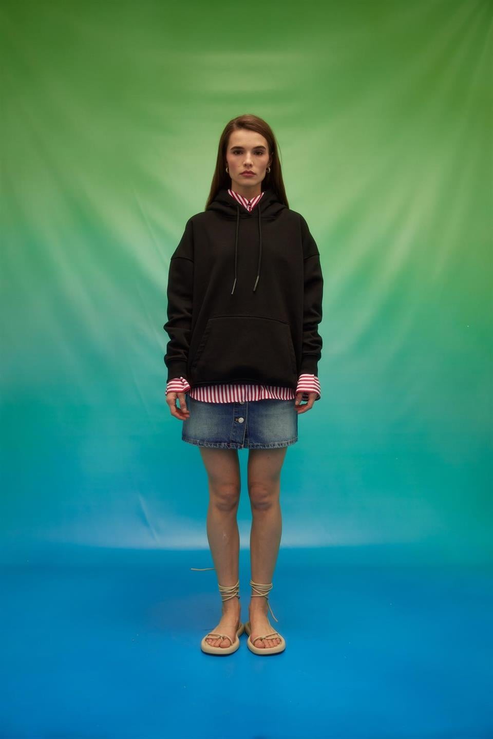 Oversize Kapüşonlu Sweatshirt