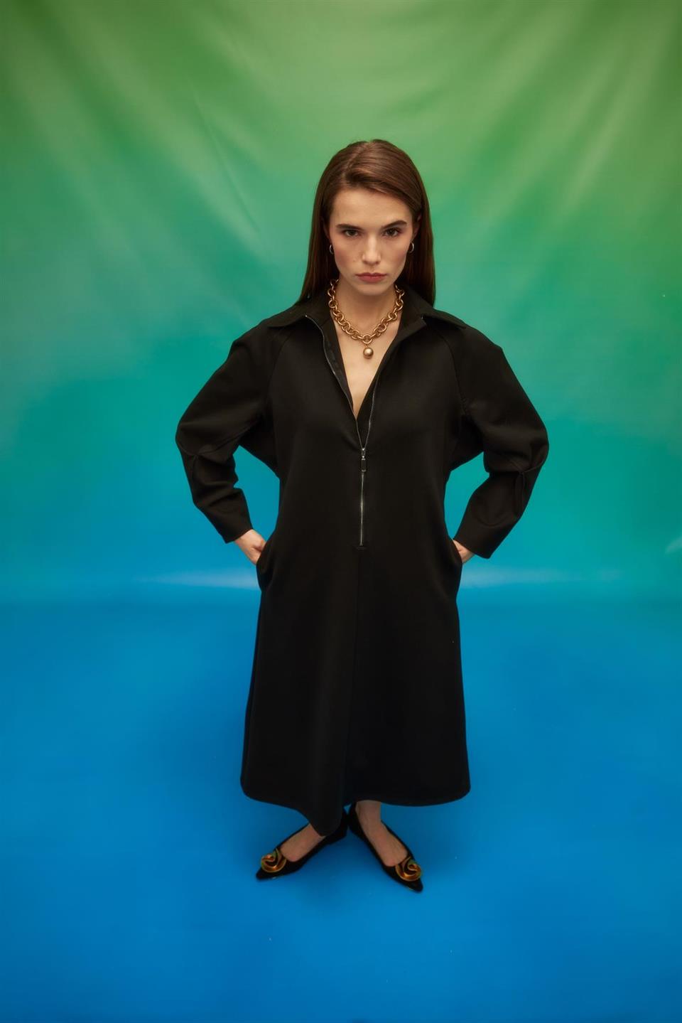 Siyah Çelik İnterlok Elbise