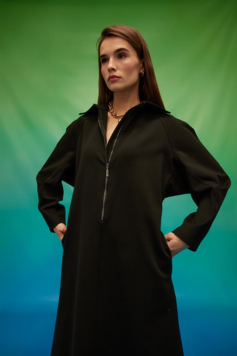 Siyah Çelik İnterlok Elbise