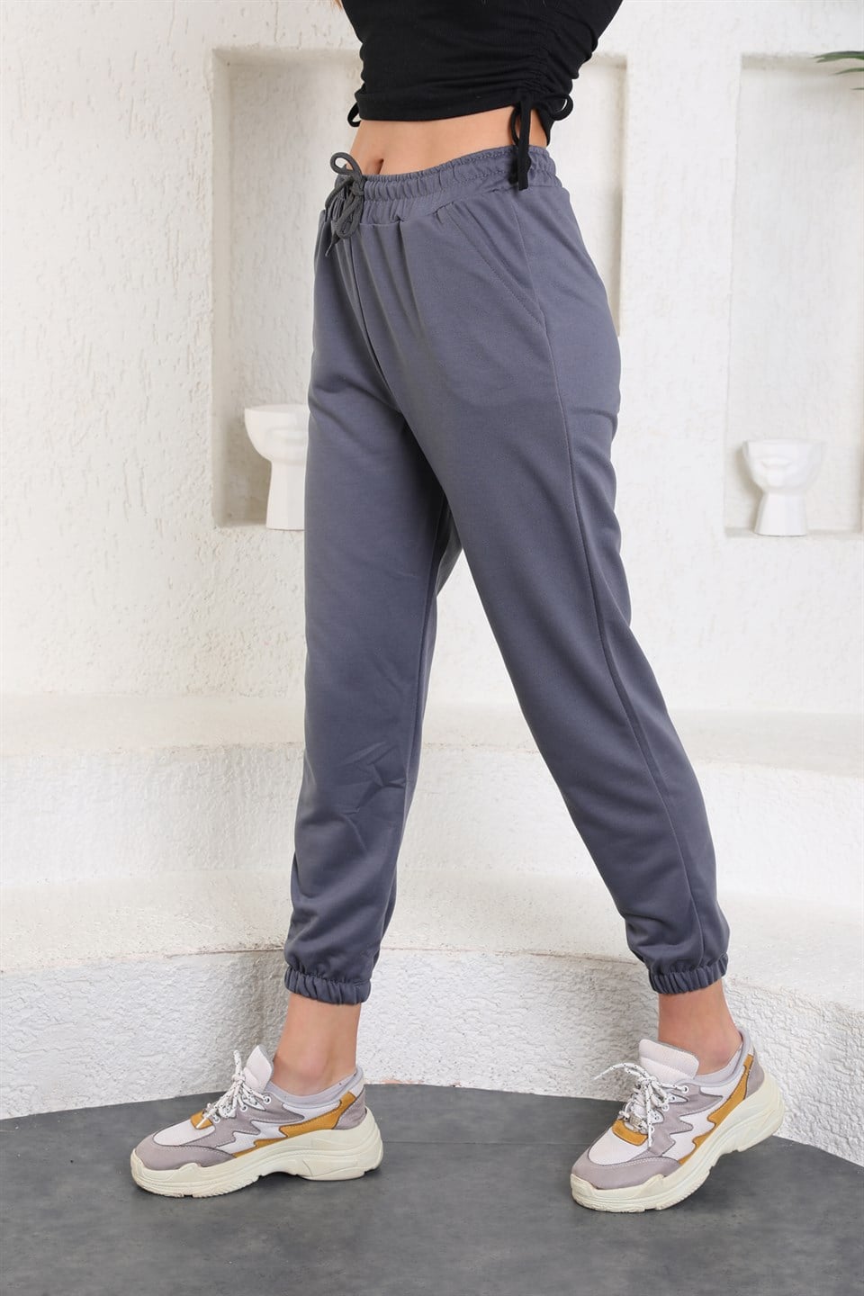 ea-fume-XL - Trend Kadın Füme Eşofman Altı - Jogger -westbound