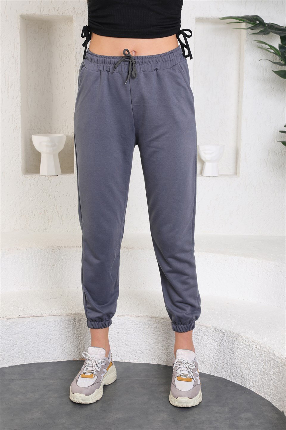 ea-fume-XL - Trend Kadın Füme Eşofman Altı - Jogger -westbound