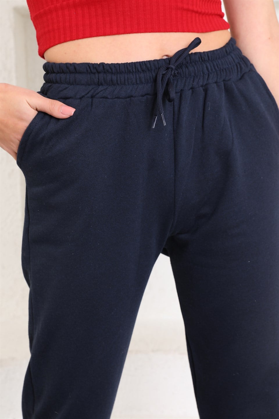 ea-Laci-L - Trend Lacivert Kadın Eşofman Altı - Jogger -westbound