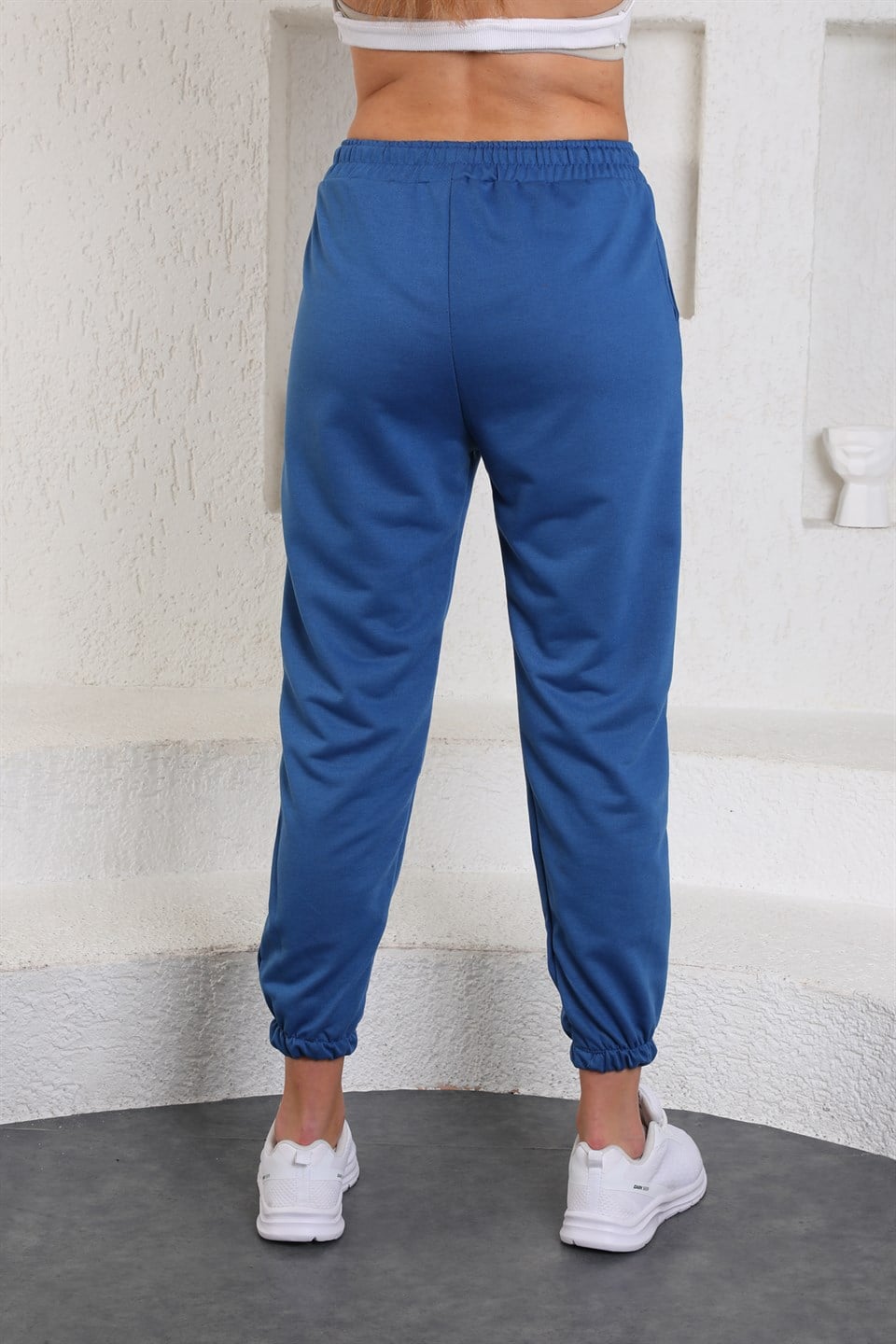 ea-Mavi-L - Trend Mavi Renk Kadın Eşofman Altı - Jogger -westbound