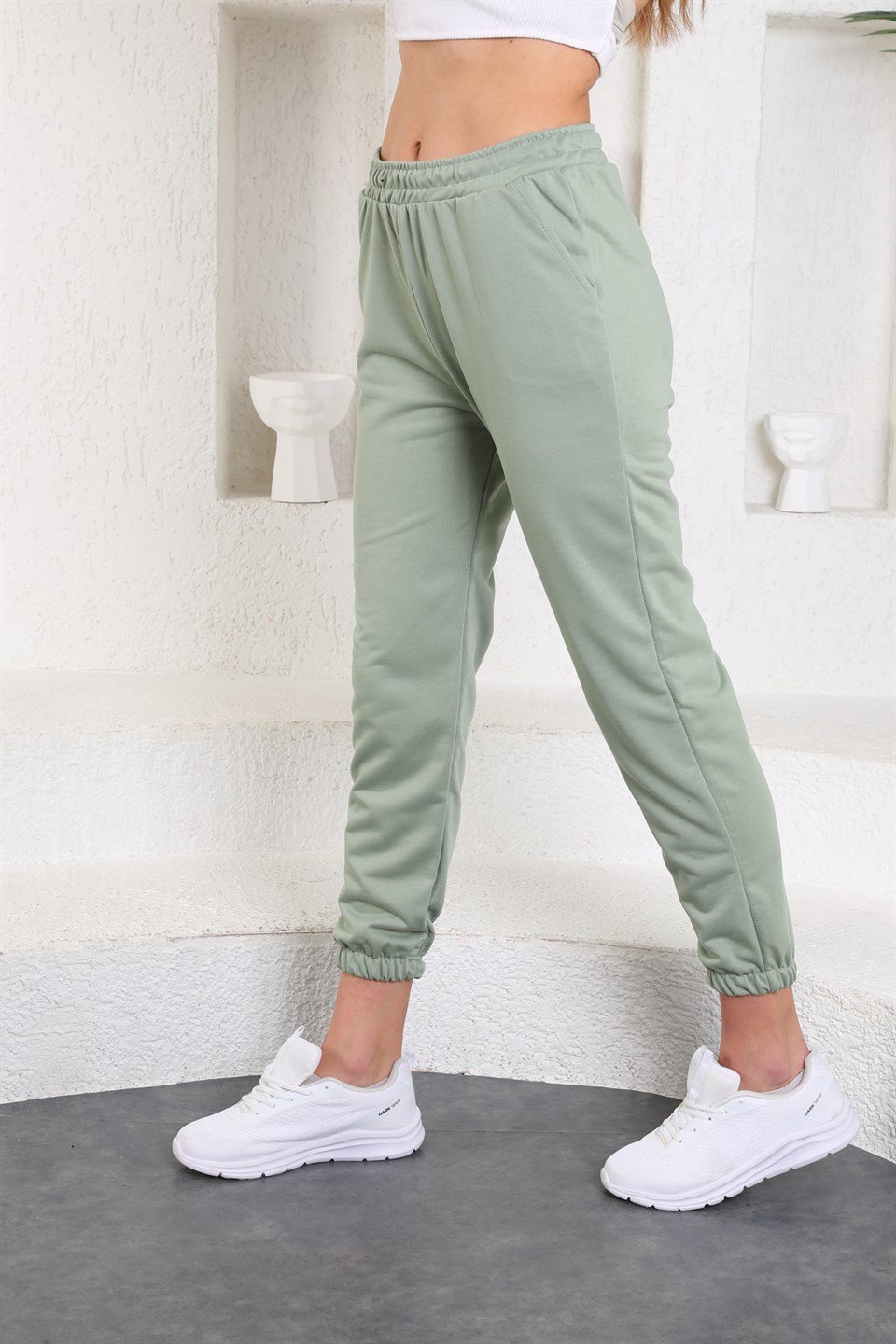 ea-Mint-XXL - Trend Mint Yeşili Kadın Eşofman Altı - Jogger -westbound