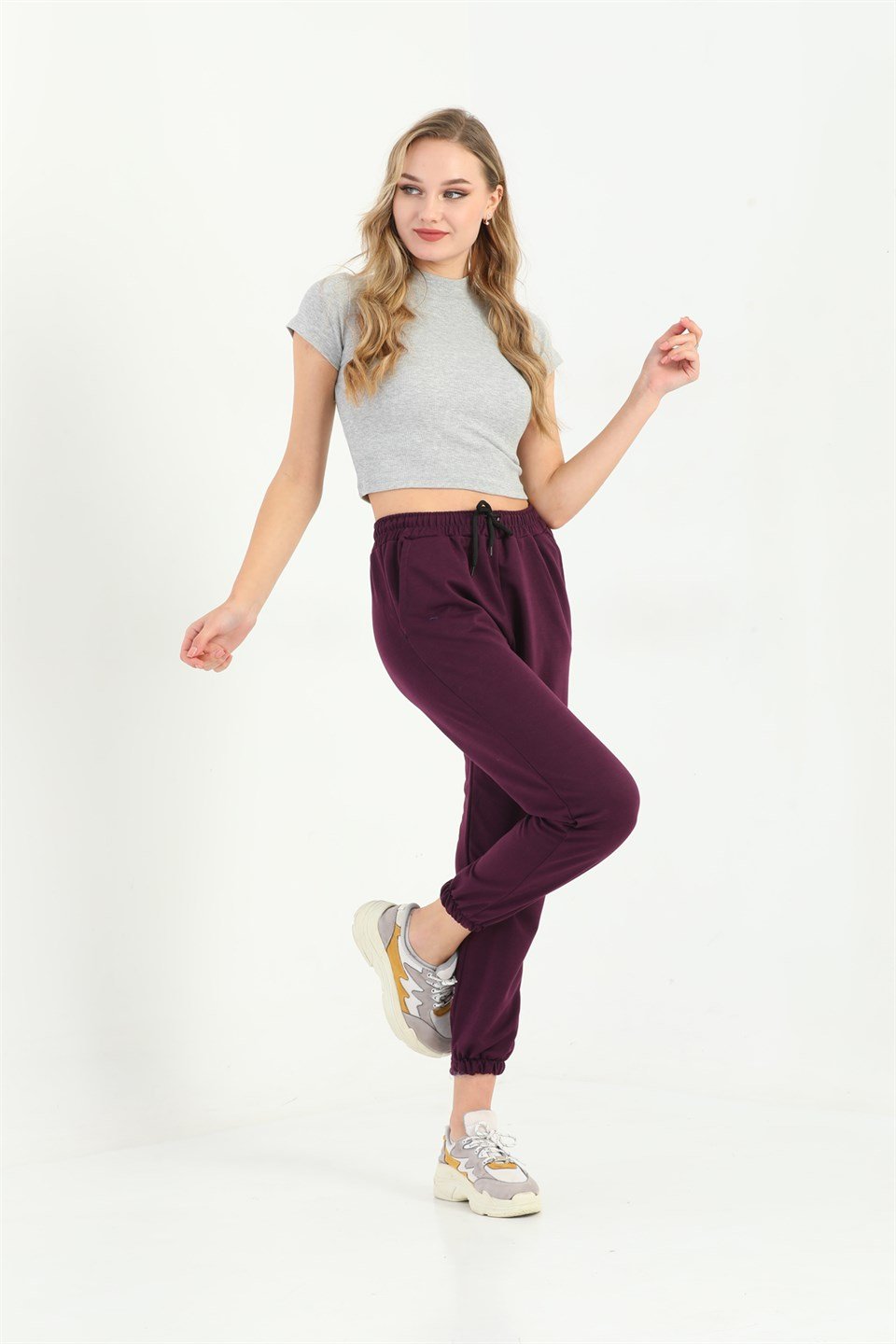 ea-Mor-M - Trend Mor Renk Kadın Eşofman Altı - Jogger -westbound