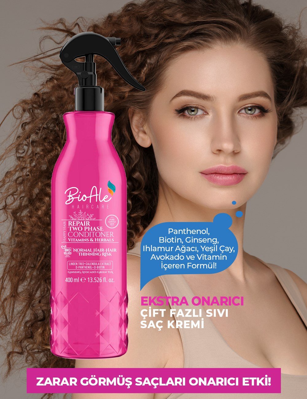 Bioale Onarıcı Fön Suyu 400 ml