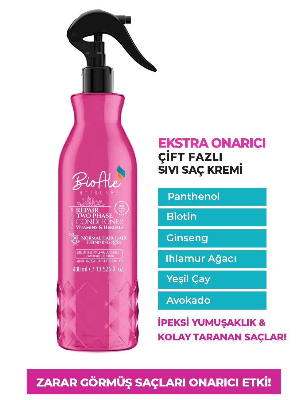 Bioale Onarıcı Fön Suyu 400 ml