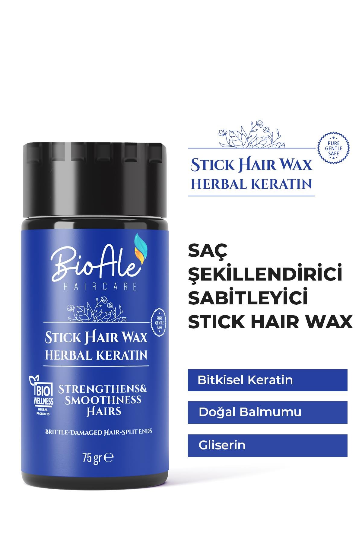 BİTKİSEL KERATİN ŞEKİLLENDİRİCİ  STICK WAX 75 gr