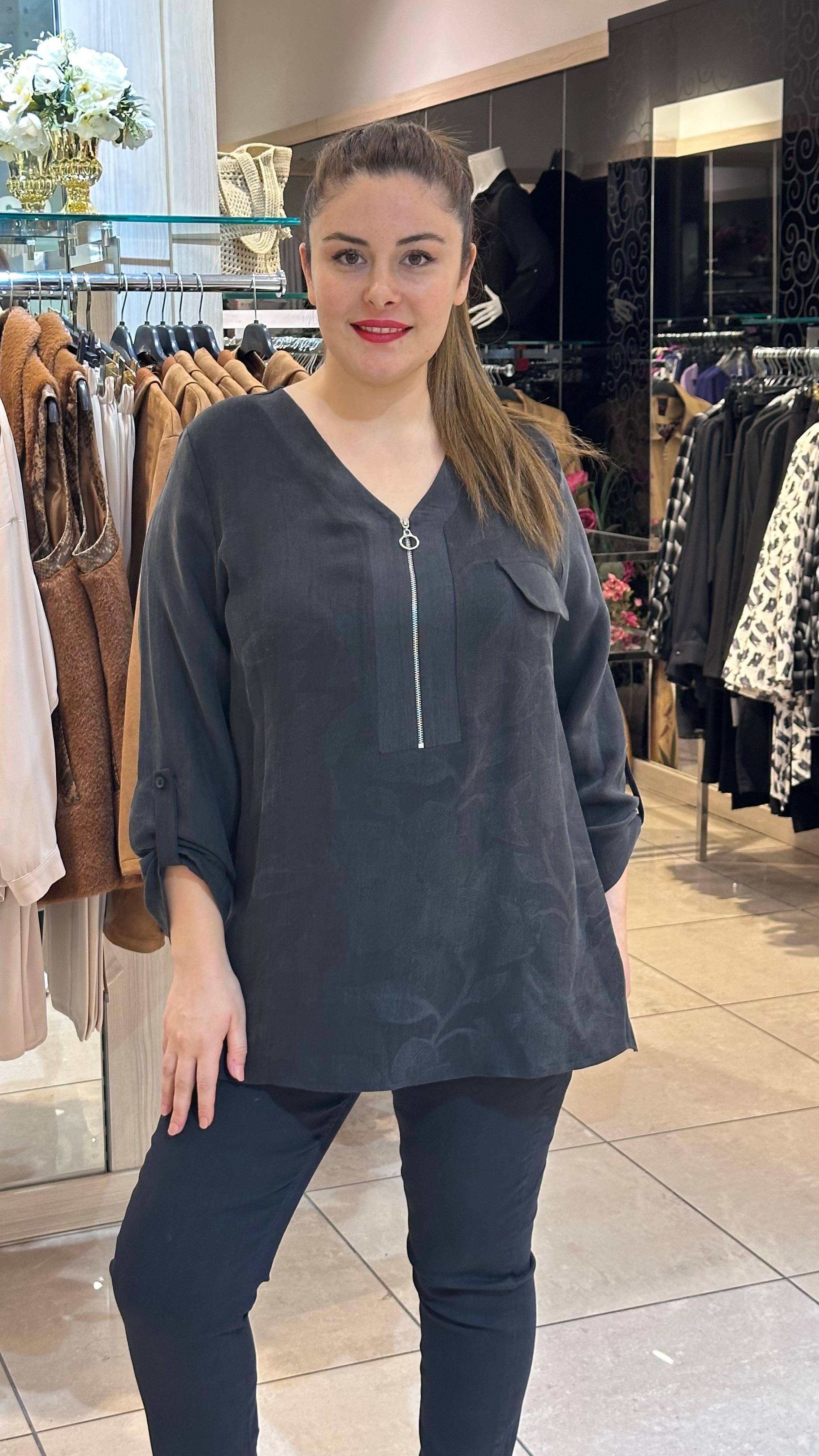 Fermuarlı Bluz 1054 Lm