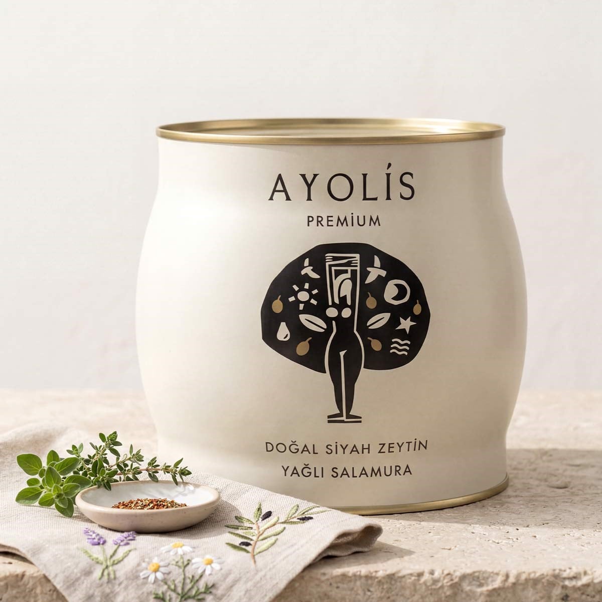 Ayolis Premium Gurme Yağlı Salamura Siyah Zeytin M 1700 g servis görseli