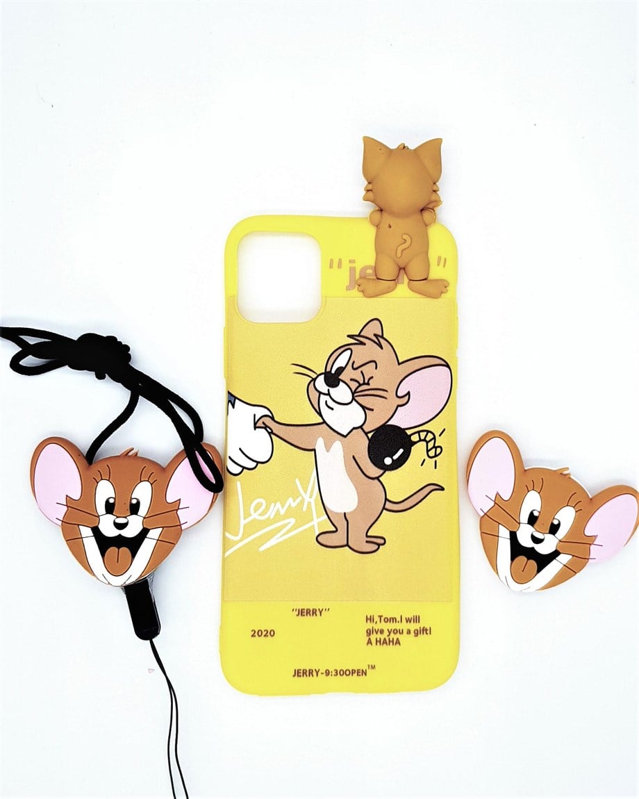 İphone 11 Pro Max Pop Soket ve İp Hediyeli Linda Kılıf