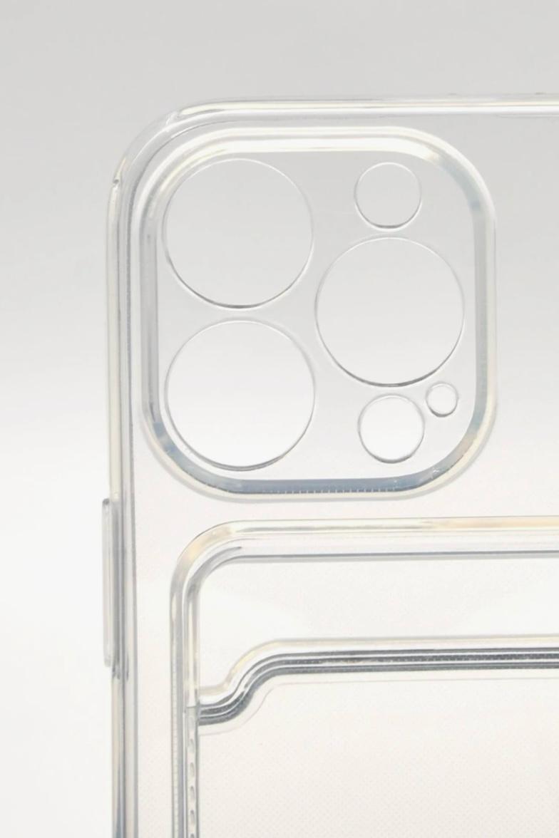 iPhone 16 Pro Max Şeffaf Kartlı Silikon Kılıf