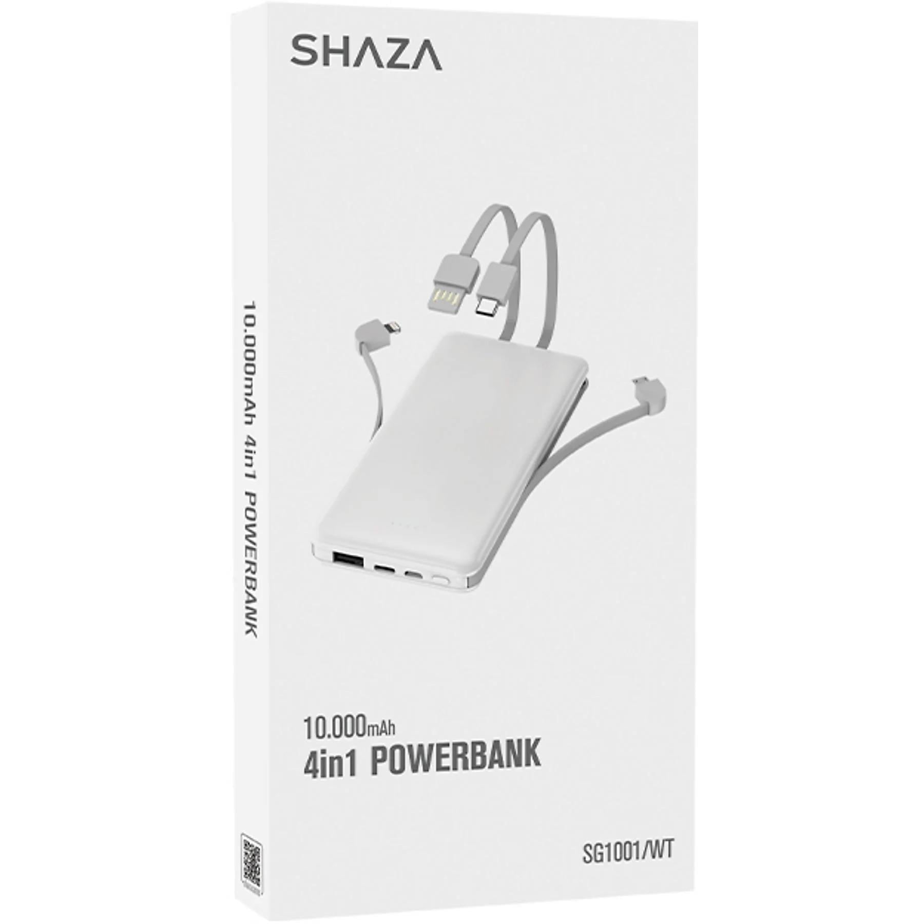 Shaza 10.000 Mah Kendinden Kablolu Taşınabilir Şarj Cihazı