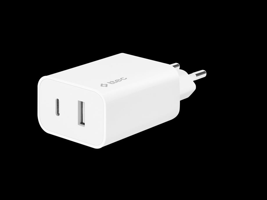 Ttec SmartCharger Duo PD 32W Seyahat Hızlı Şarj Aleti USB-C + USB-A Beyaz