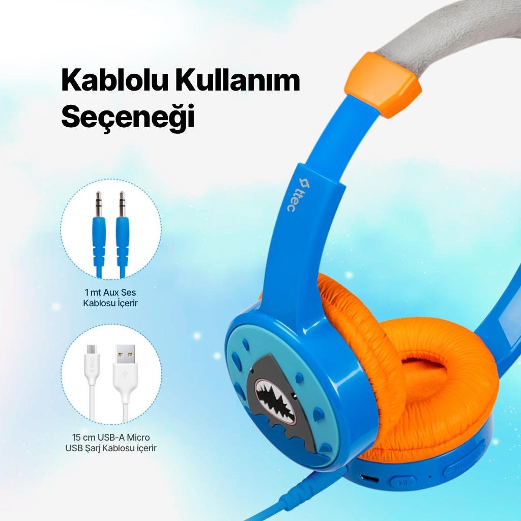 Ttec SoundBuddy 2 Bluetooth Çocuk Kulaklığı Mavi