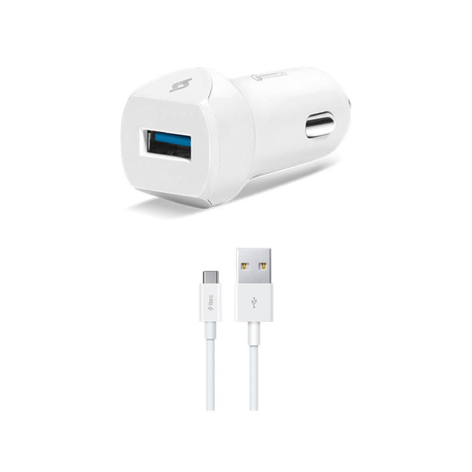ttec SpeedCharger QC 3.0 Araç Şarj Aleti + USB-C Kablo