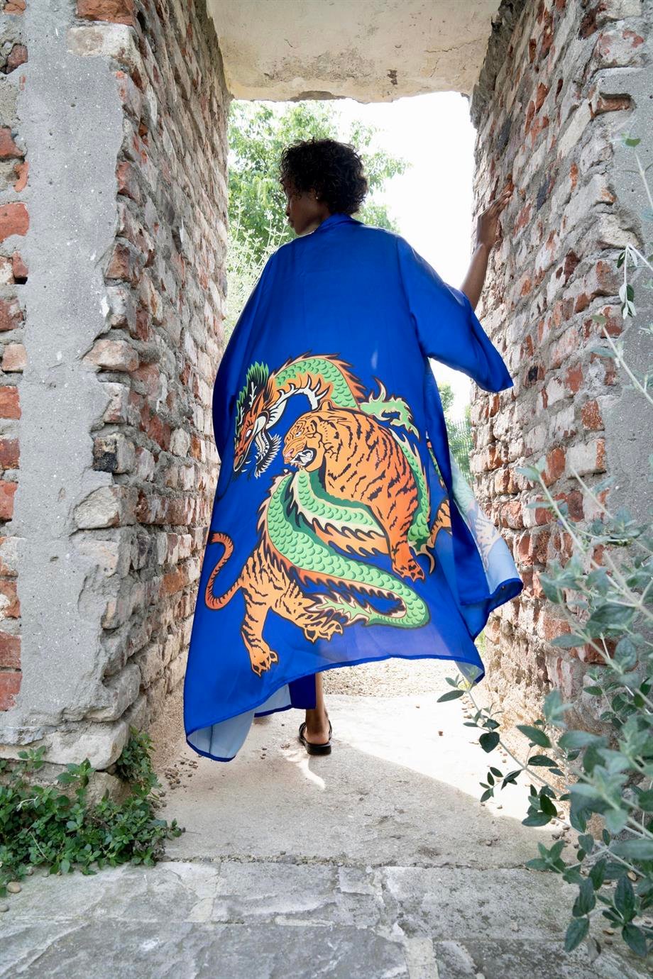 Draglion Lacivert Kimono