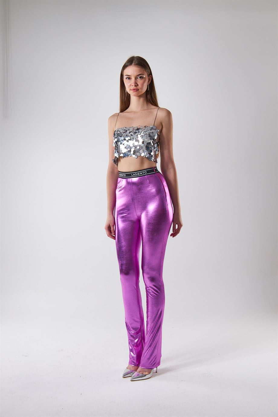 Metallic Pink Pants