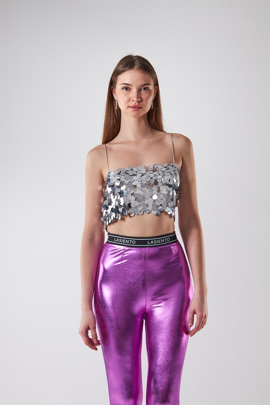 Metallic Pink Pants