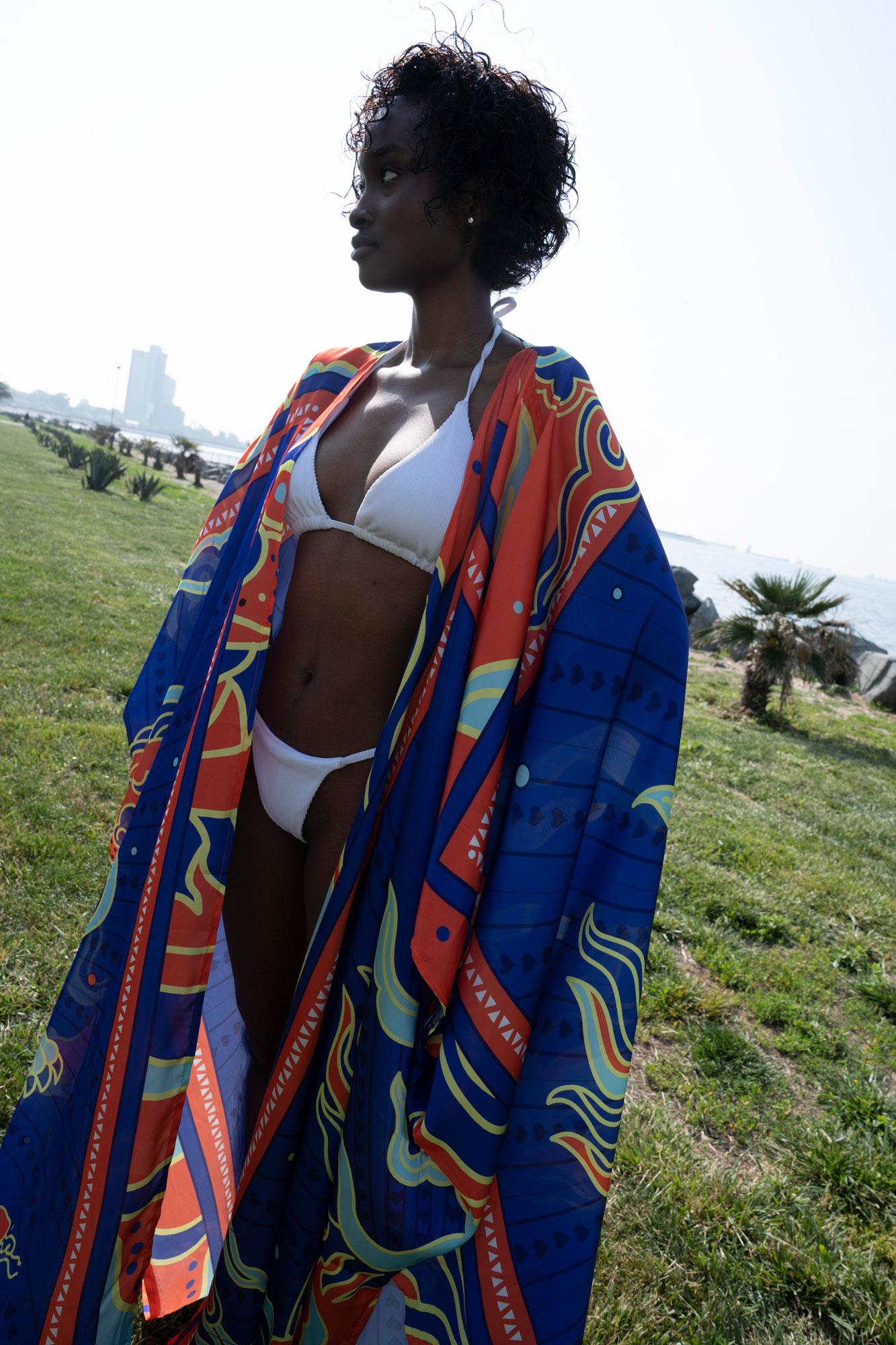 Riparian Saten Kimono