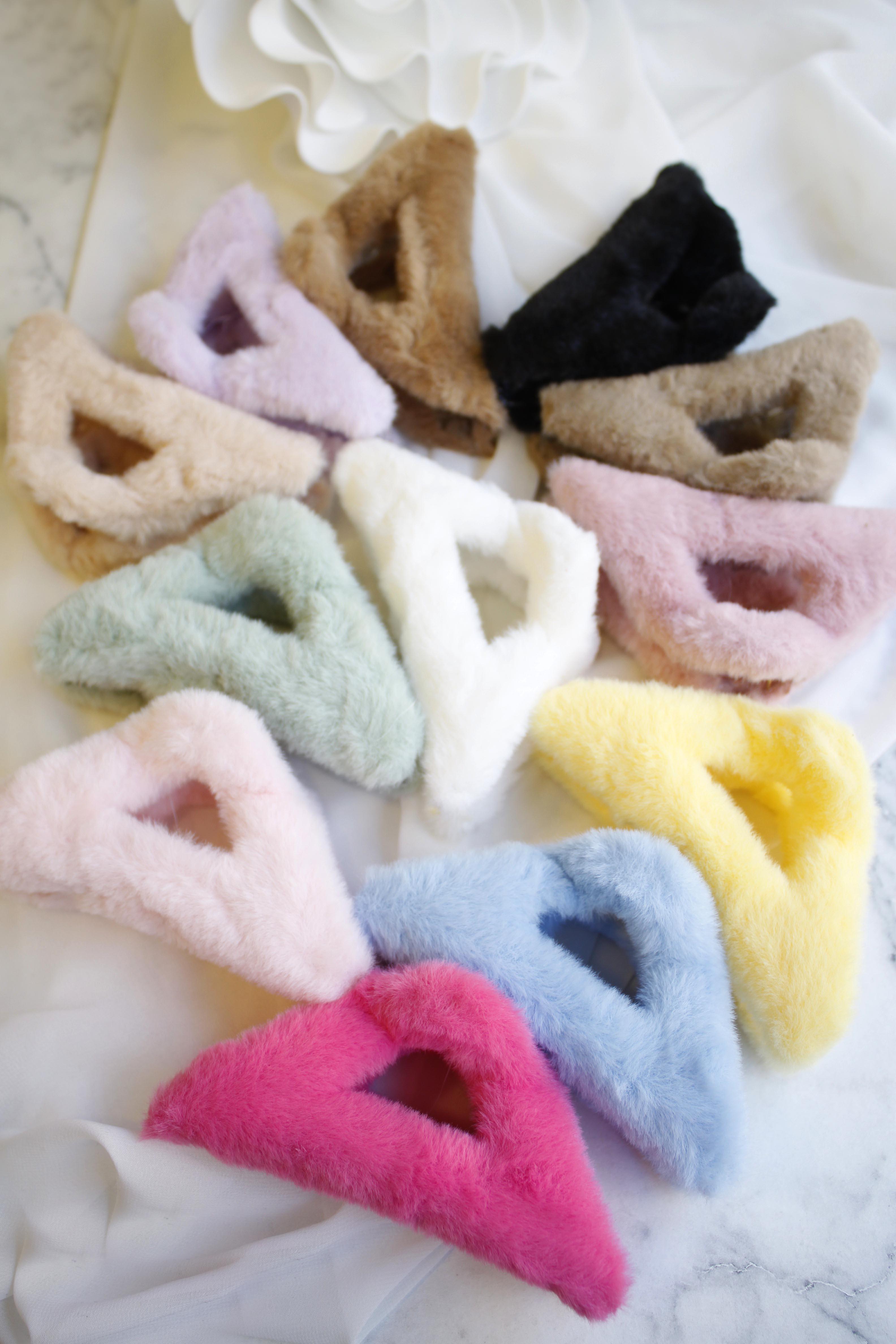 12'li Peluş Tırmık Toka - ÇOK RENKLİ