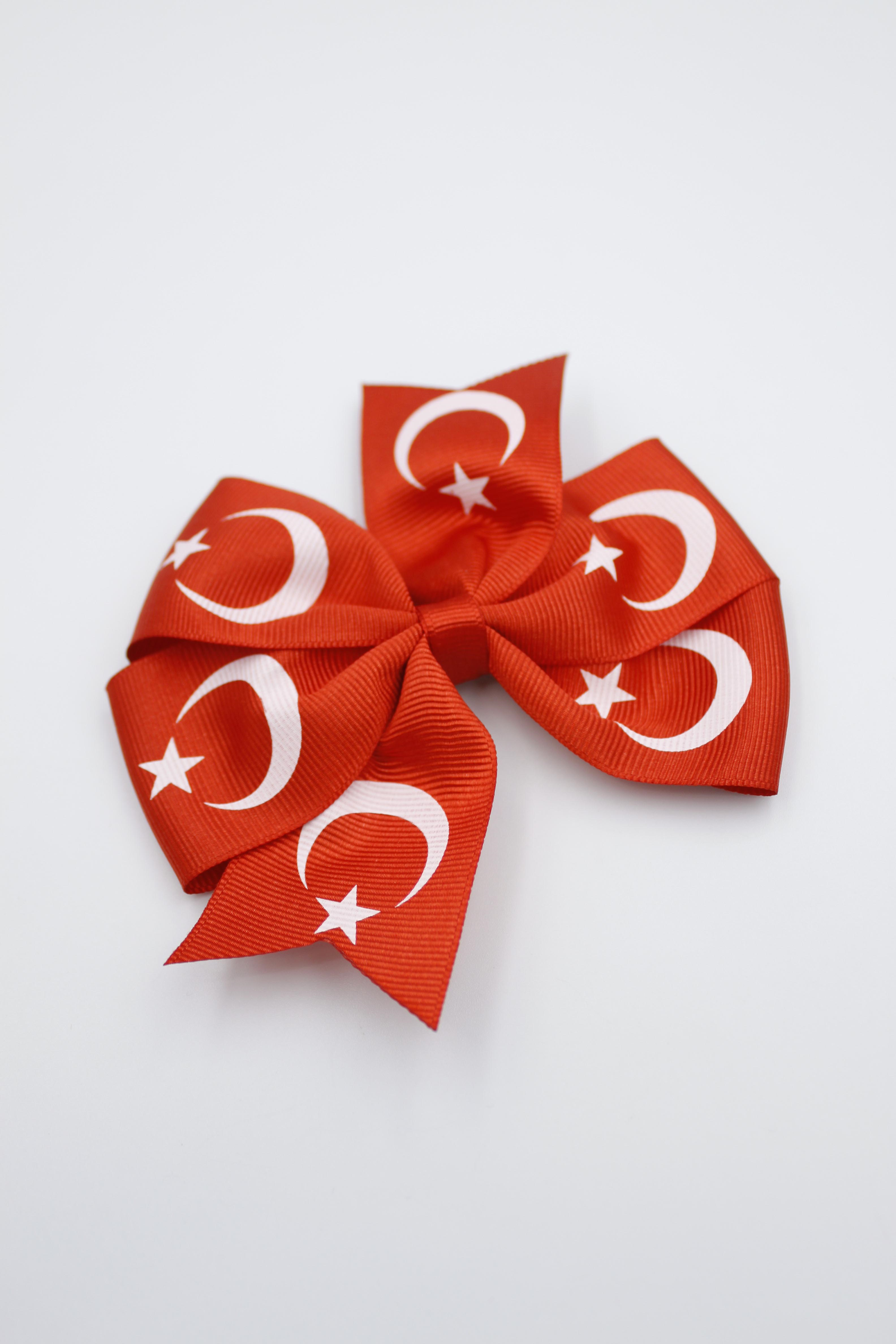 23 Nisan Ay Yıldız Toka - Kırmızı - Toptan Takı