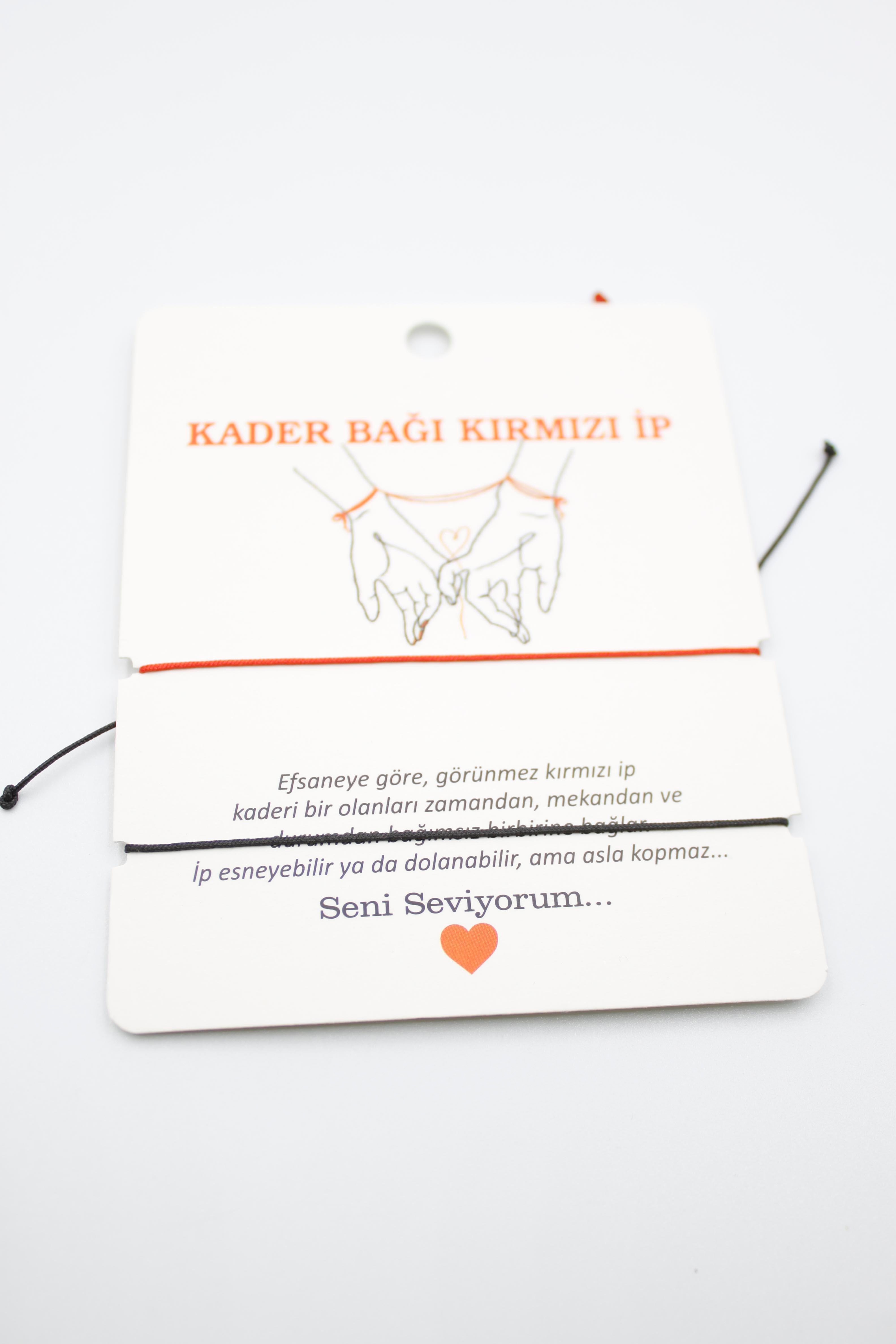 2'li Arkadaş Bilekliği - Kırmızı