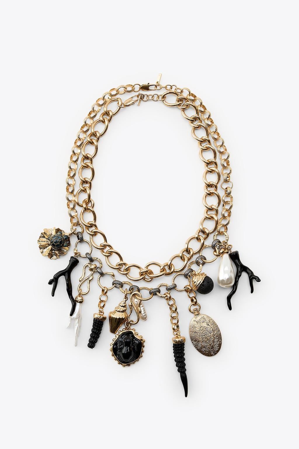 2'li Charm Kolye - Altın