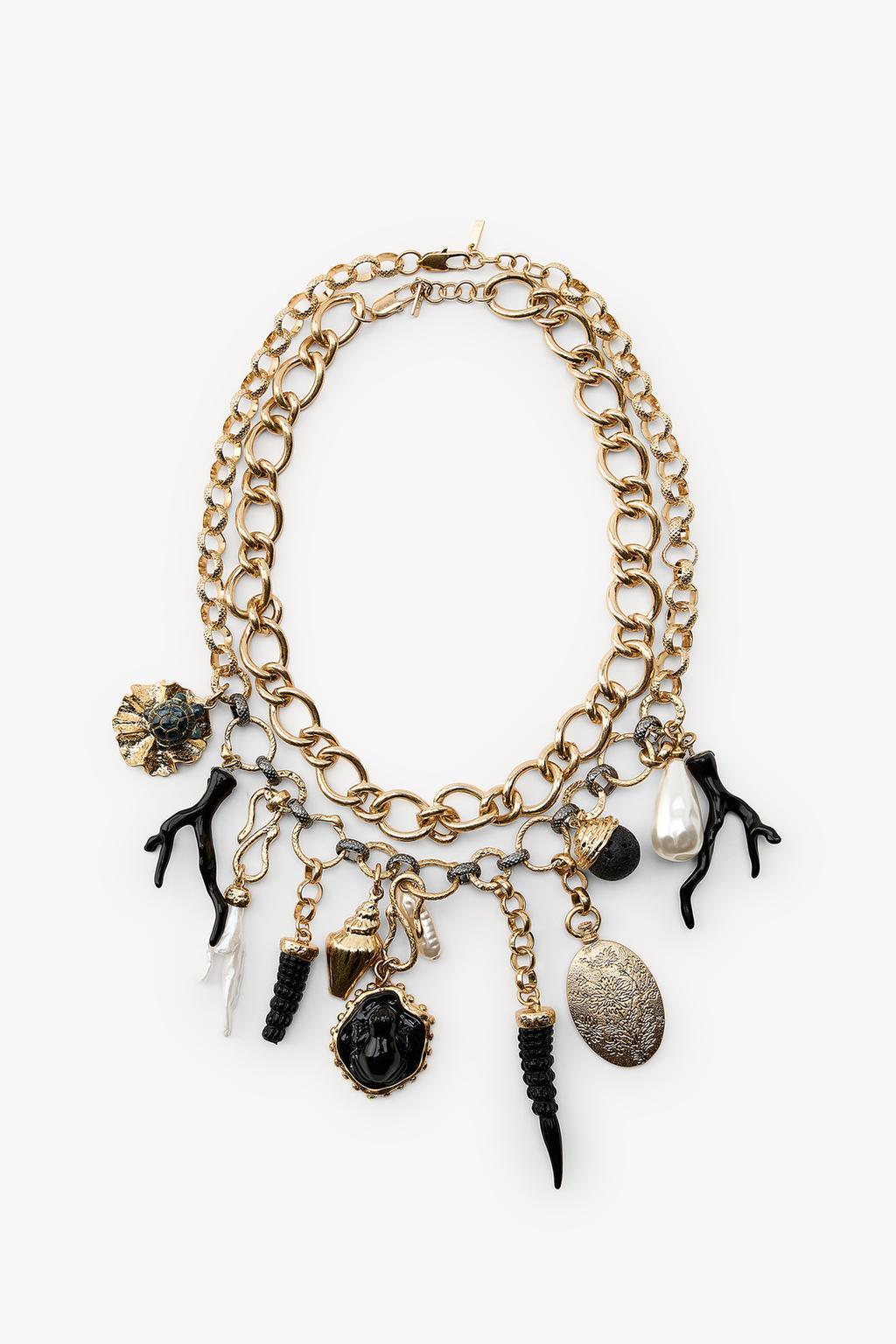 2'li Charm Kolye - Altın