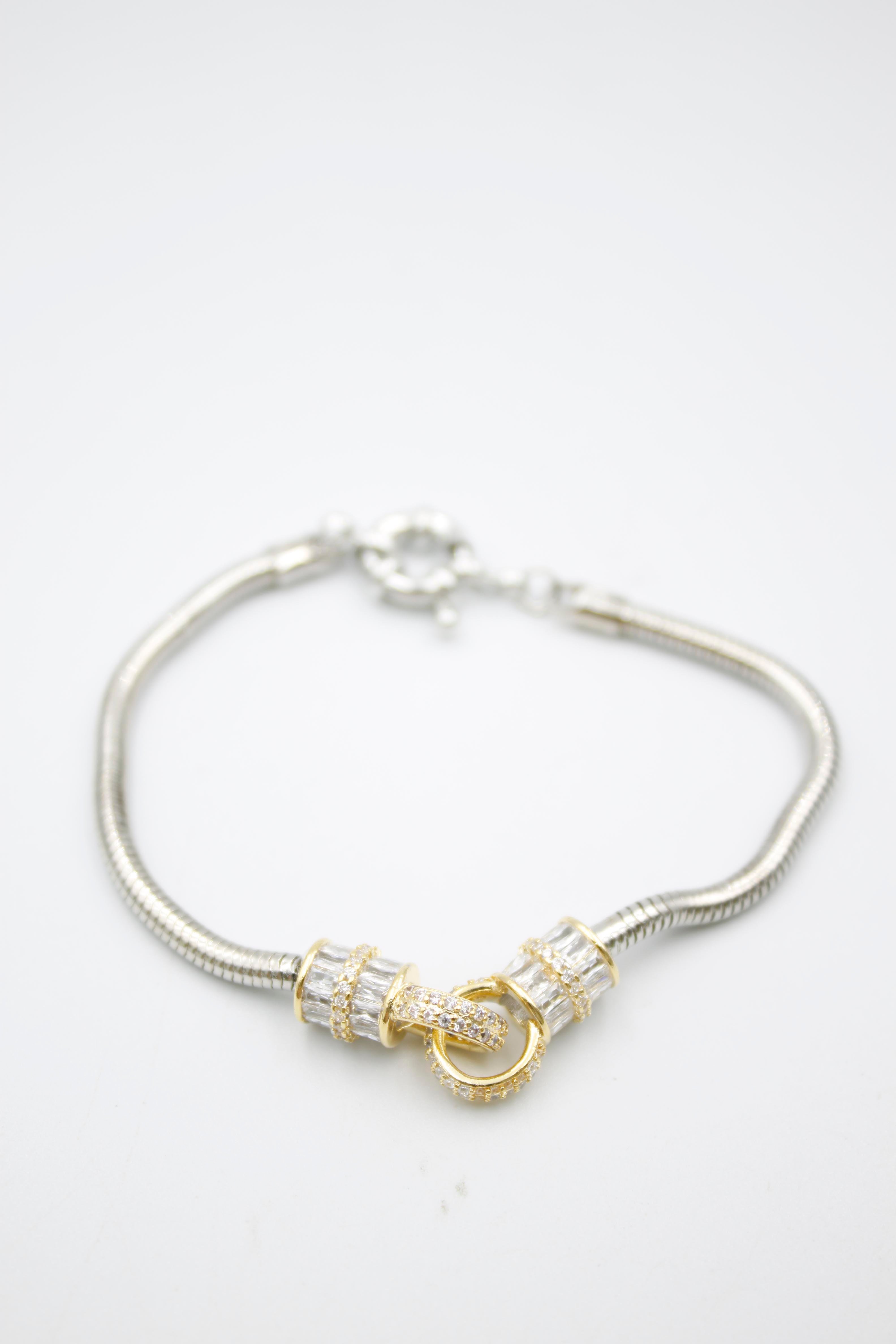 Baget Charm Bileklik - Gümüş