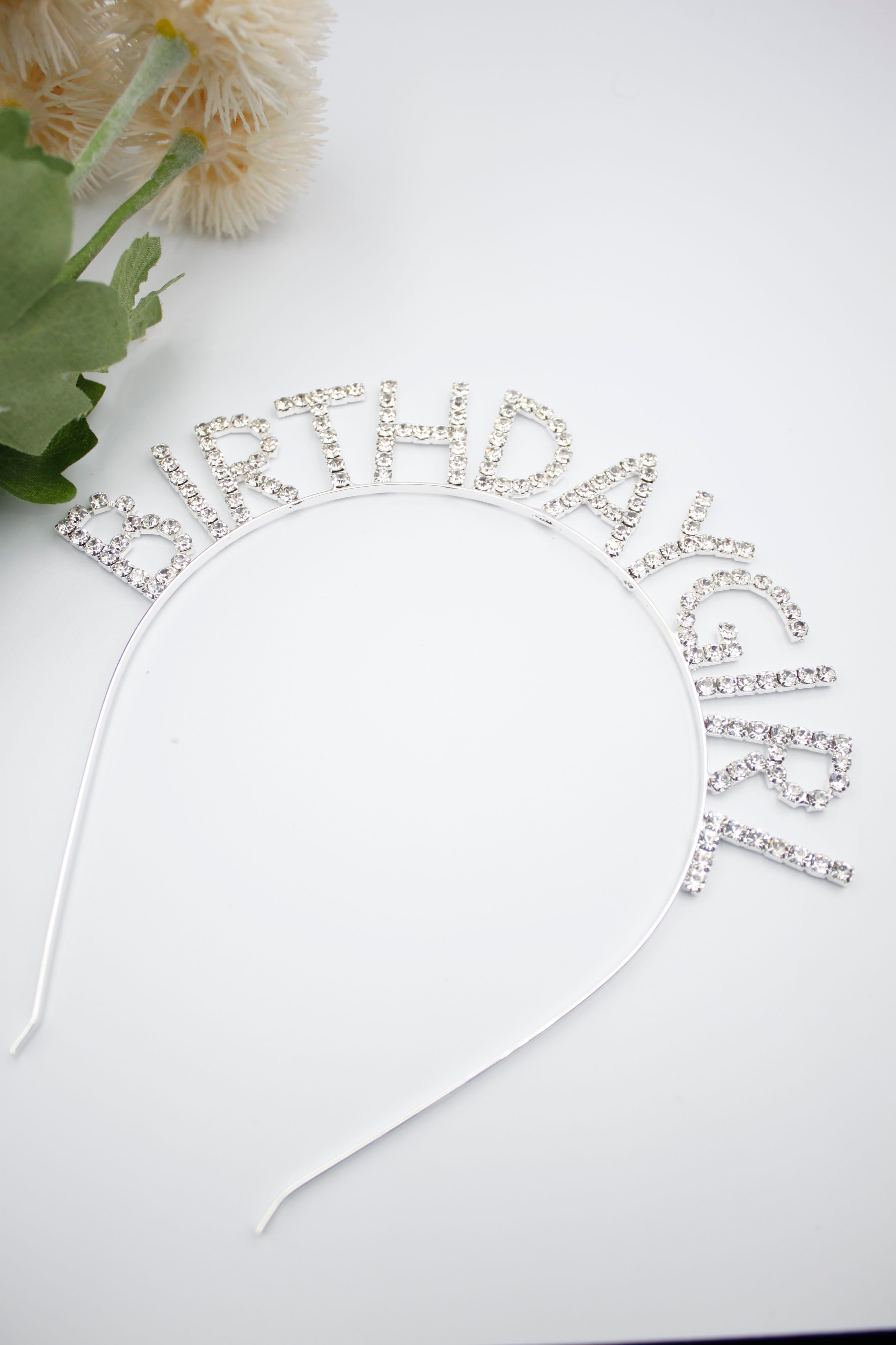 Birthday Girl Taşlı Taç - Gümüş