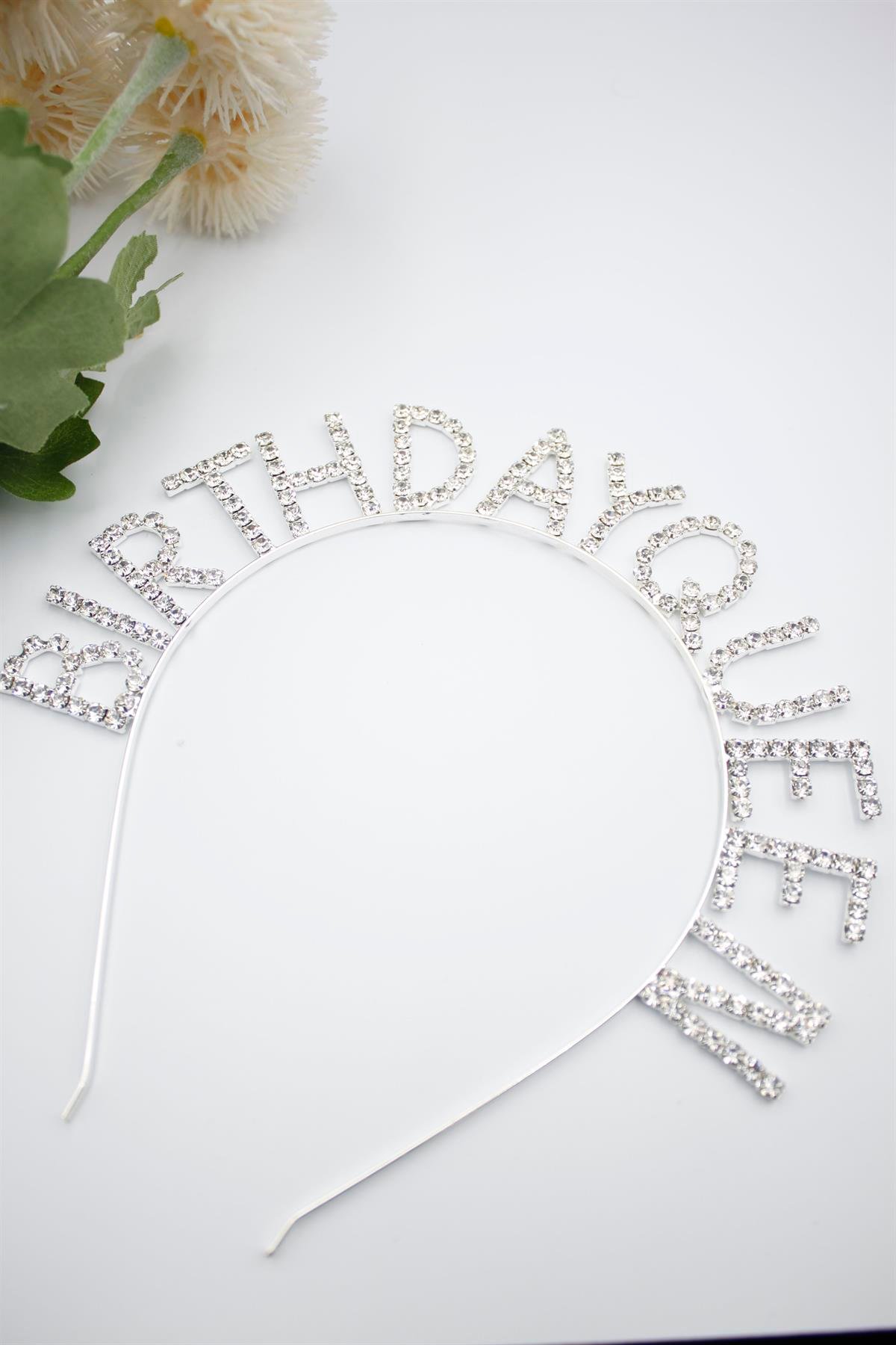 Birthday Queen Taşlı Taç - Gümüş