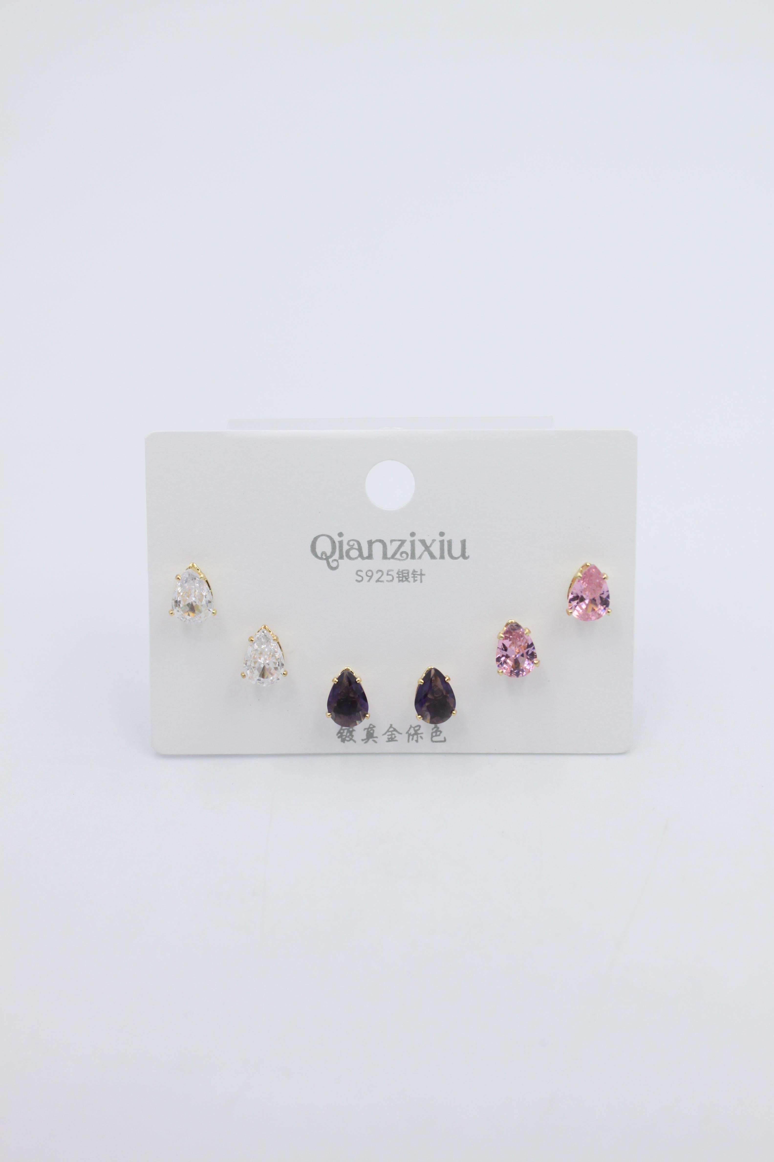 Çoklu Set Küpe - Altın